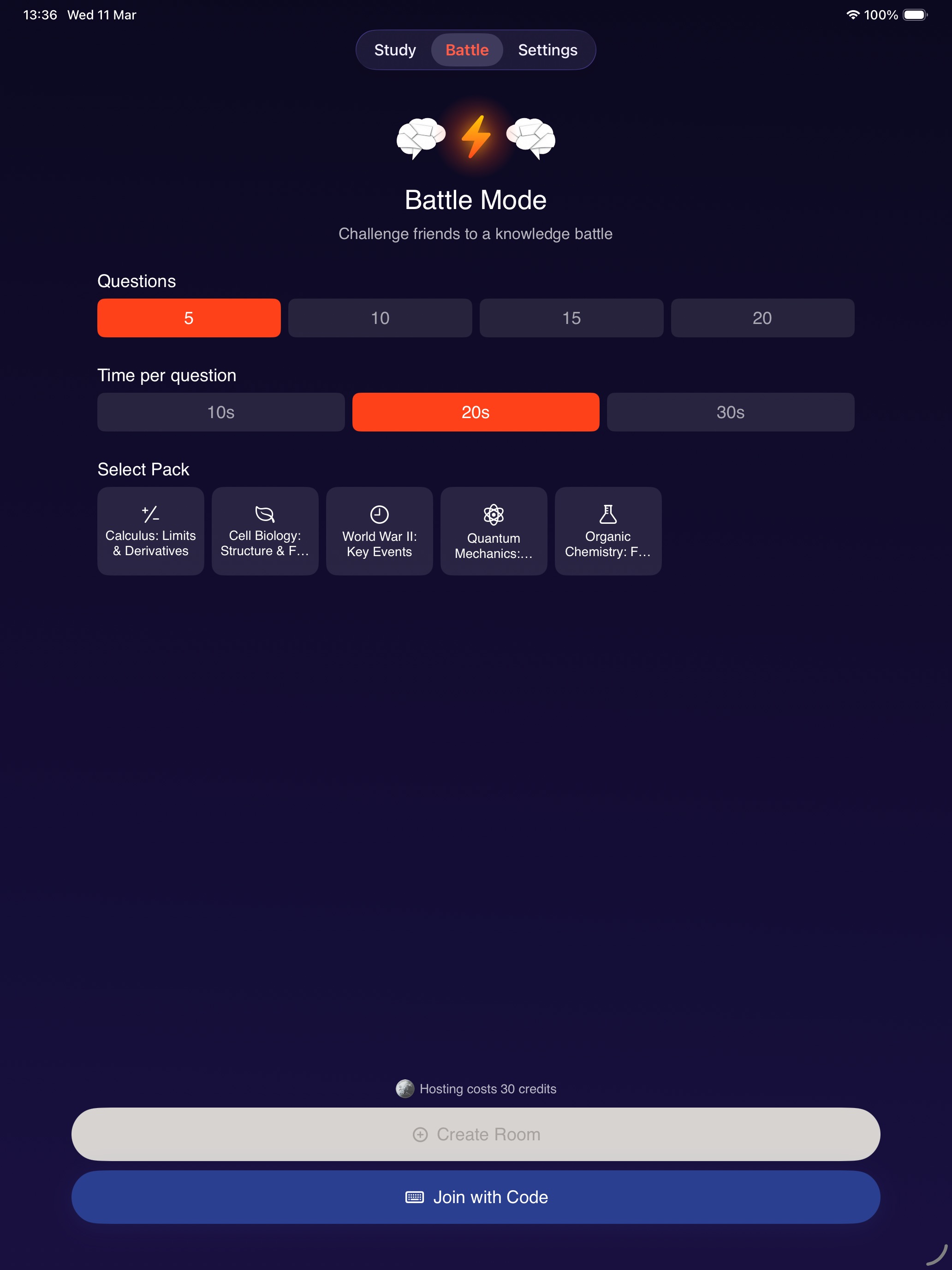 Brainfold on iPad - Battle Mode