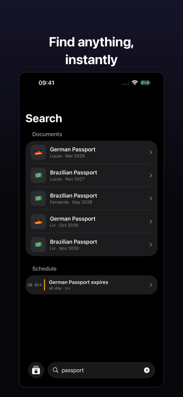 Instant on-device search