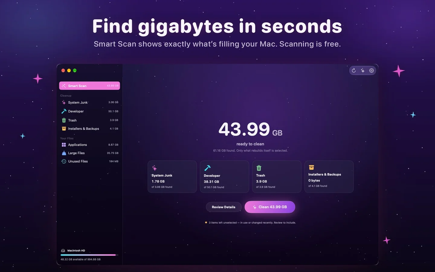 Poof — Mac storage scan results