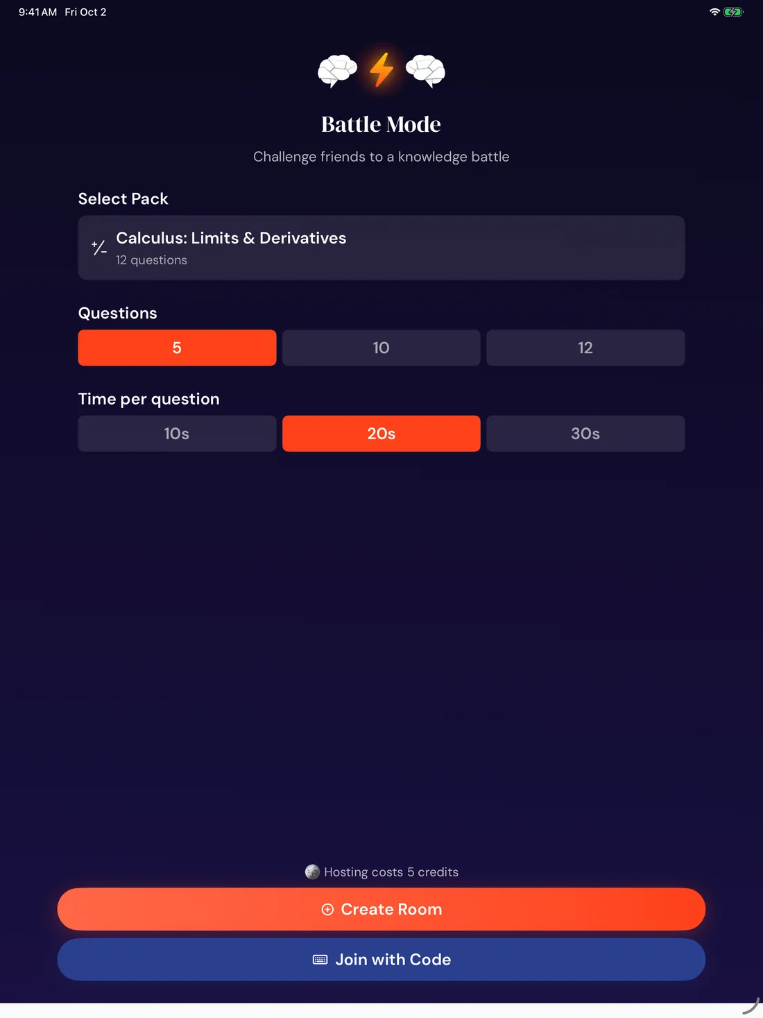 Brainfold — Battle mode · iPad (en-US)