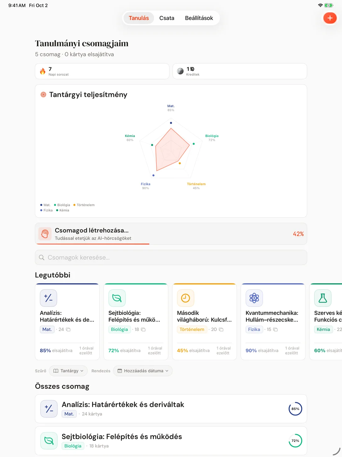 Brainfold on iPad — hu