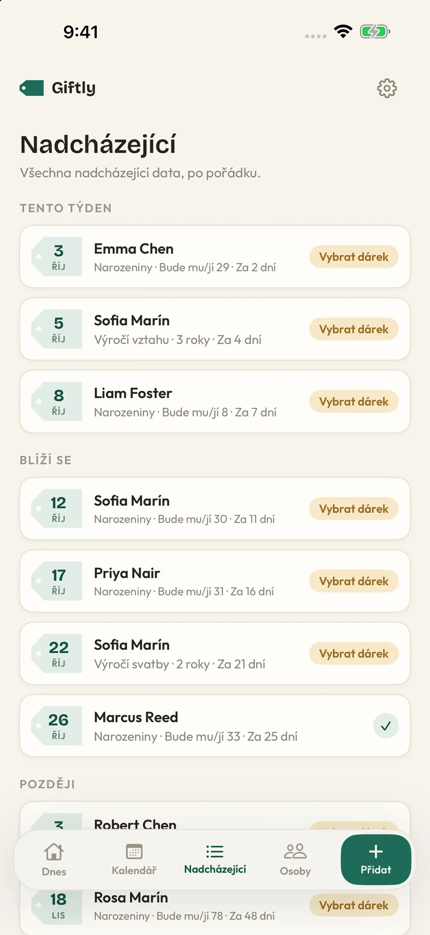 Giftly — Důležitá data (cs)
