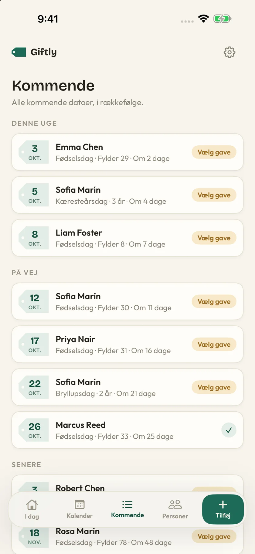 Giftly — Datoer, der betyder noget (da)