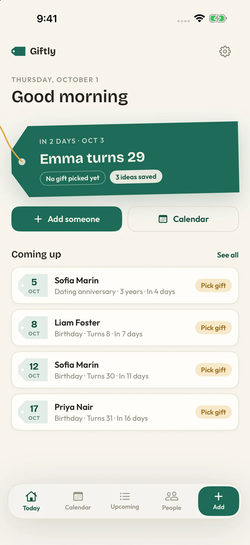 Giftly — Birthdays & gift ideas (en-US)
