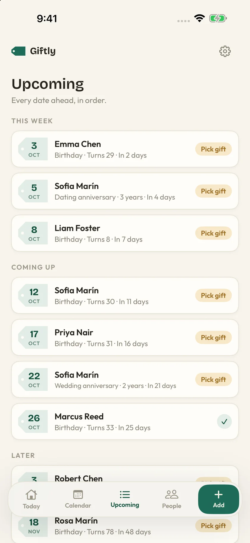 Giftly — Dates that matter (en-US)