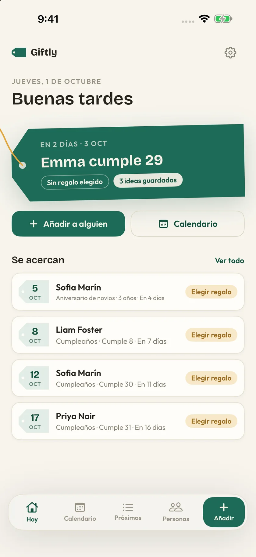 Giftly — Cumpleaños e ideas para regalos (es)
