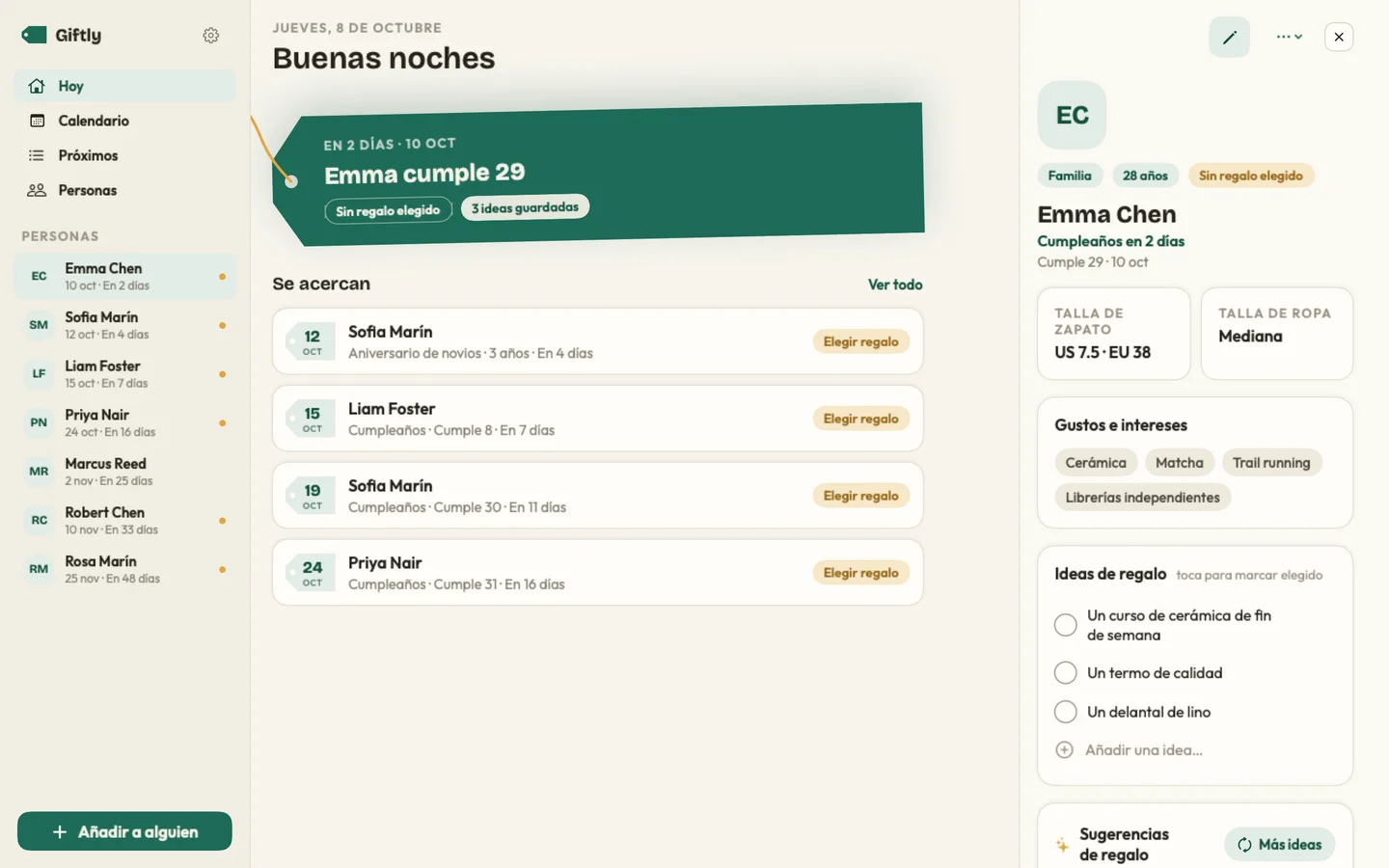 Giftly on Mac — es