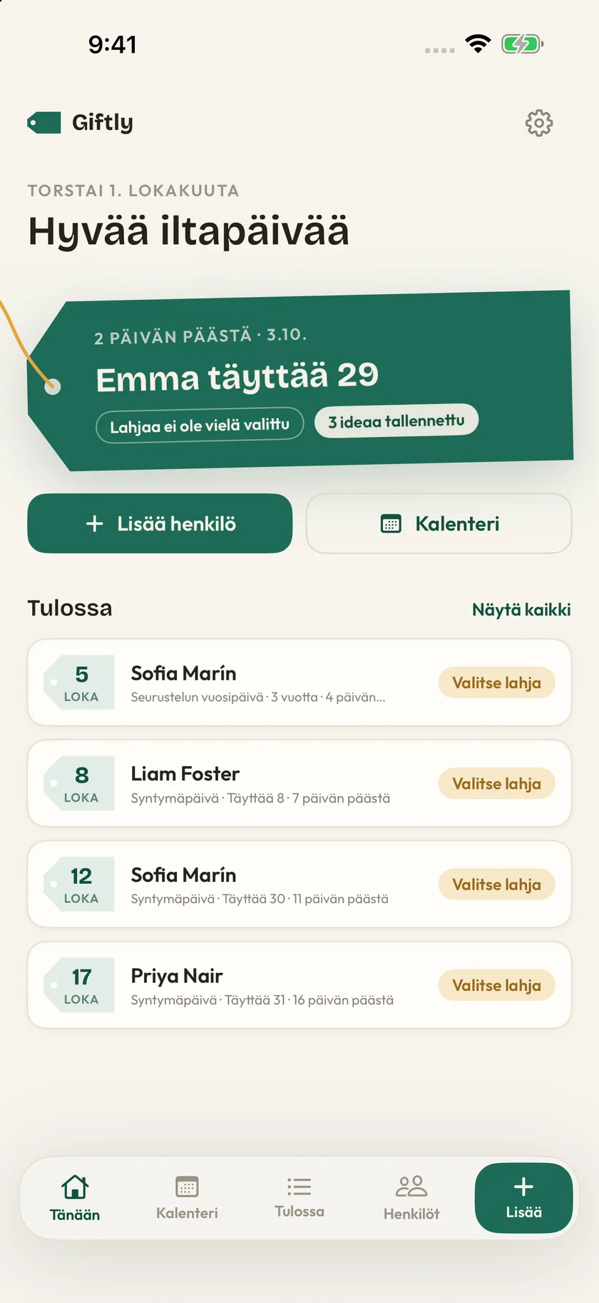 Giftly — Syntymäpäivät ja lahjaideat (fi)