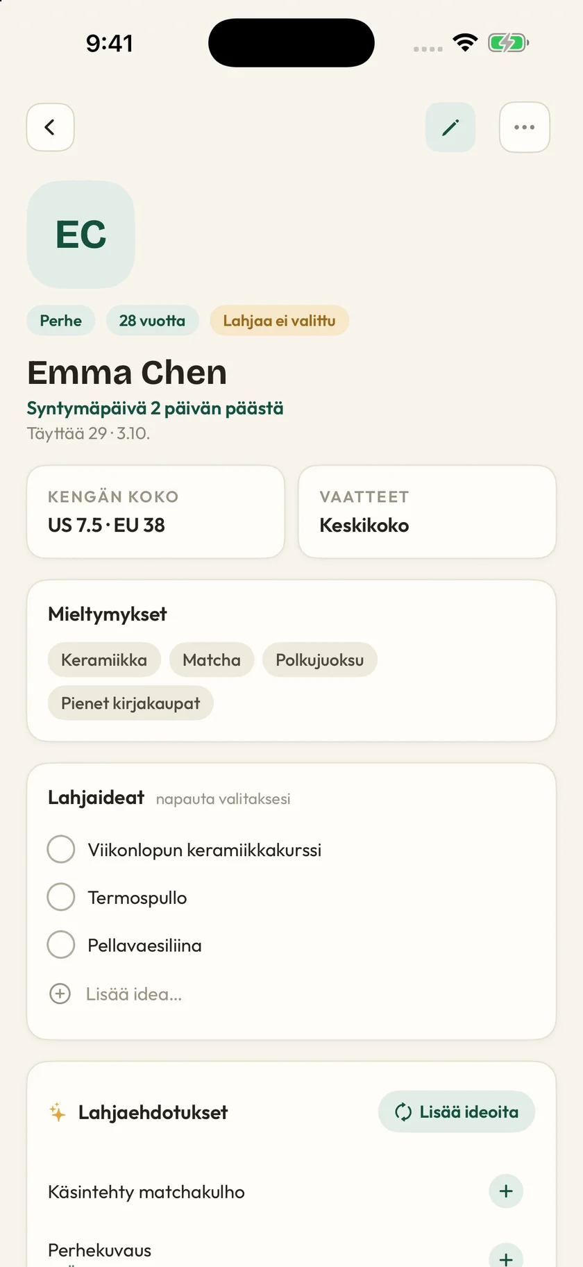 Giftly — Pienet yksityiskohdat (fi)