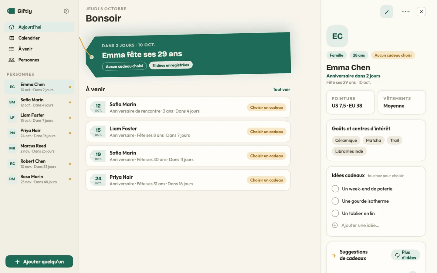 Giftly on Mac — fr