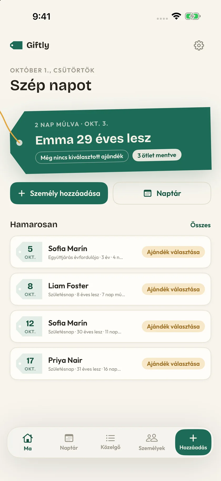Giftly — Születésnapok és ajándékötletek (hu)