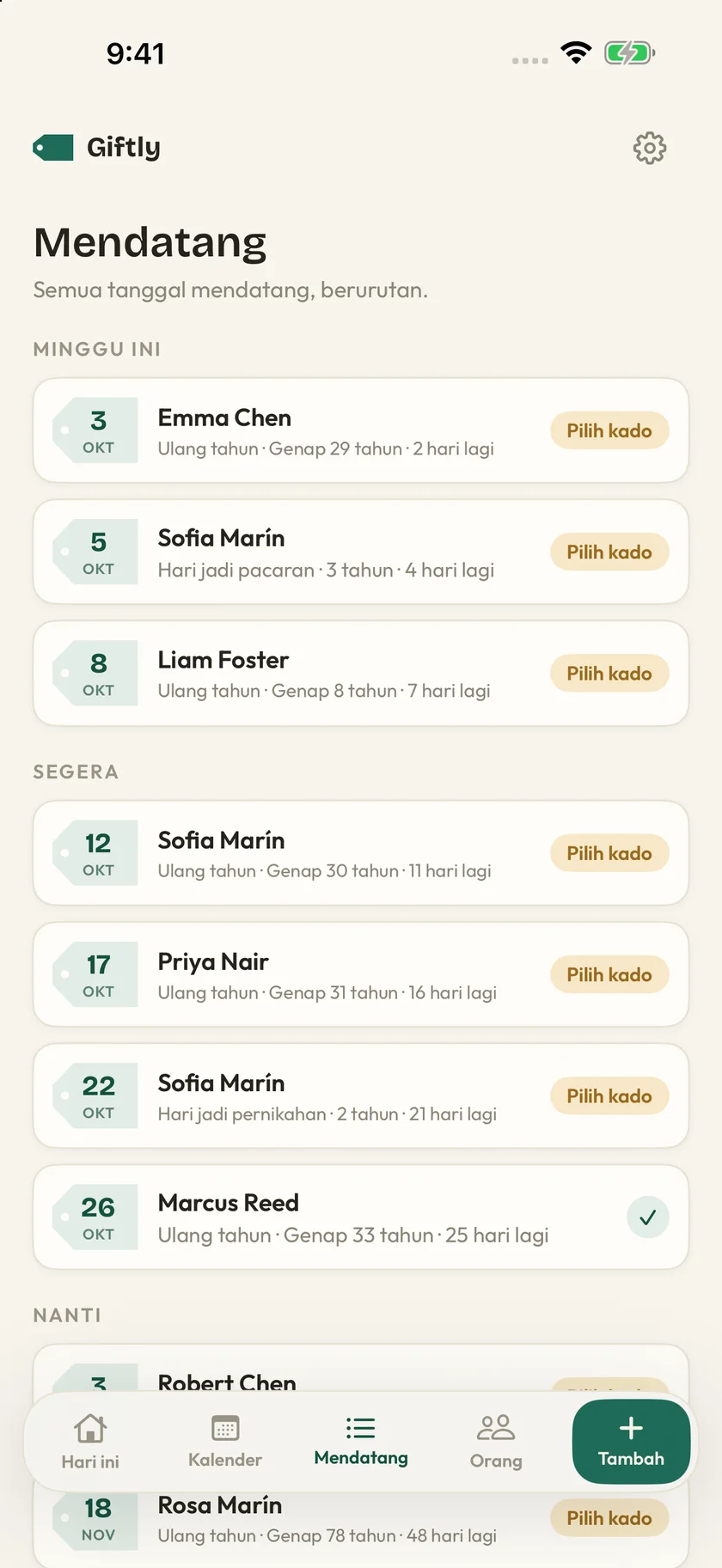 Giftly — Tanggal-tanggal penting (id)