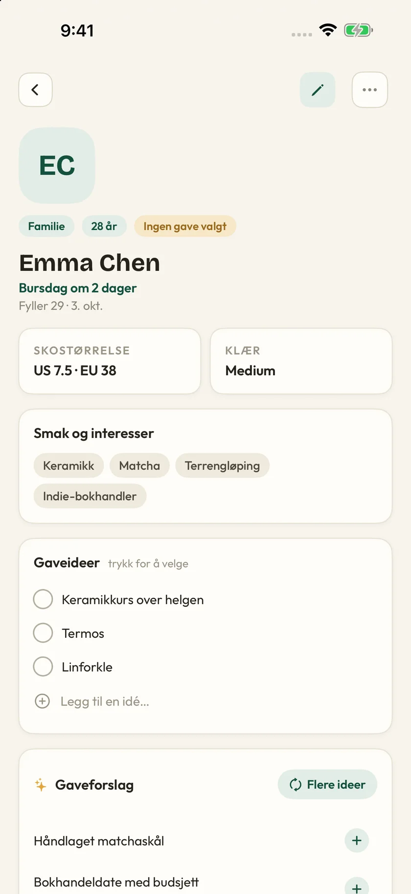 Giftly — Ideer, ikke gjetning (nb)