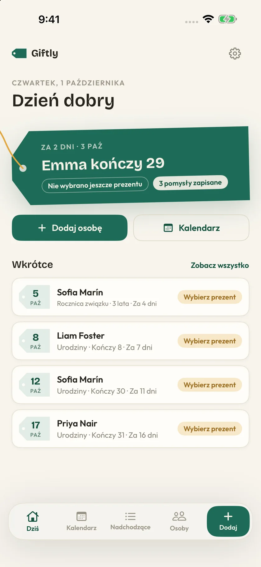 Giftly — Urodziny i pomysły na prezenty (pl)