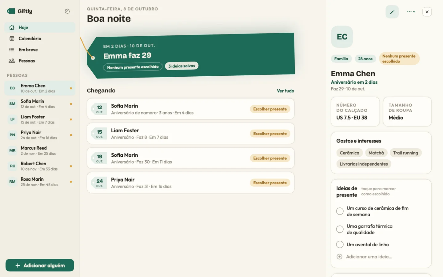 Giftly on Mac — pt-BR