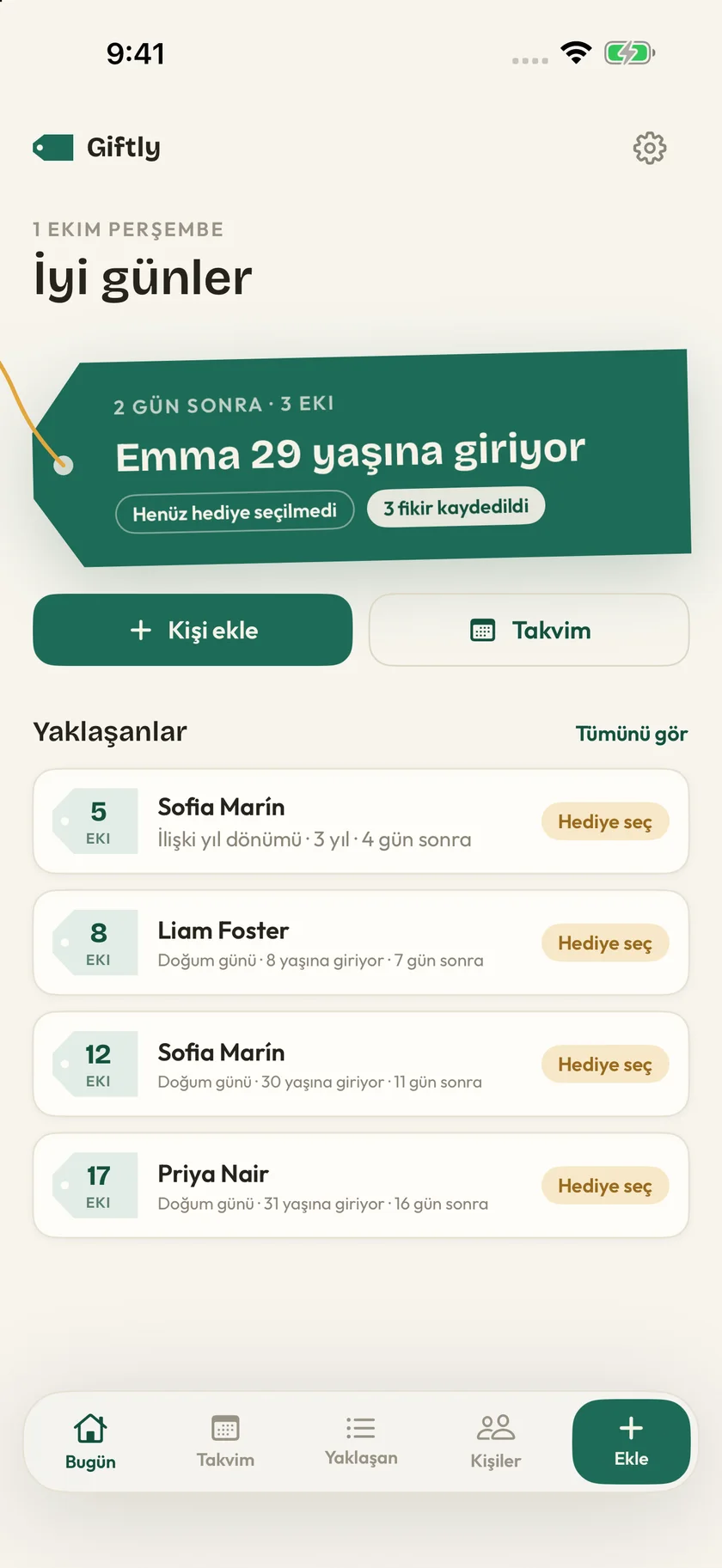 Giftly — Doğum günleri ve hediye fikirleri (tr)