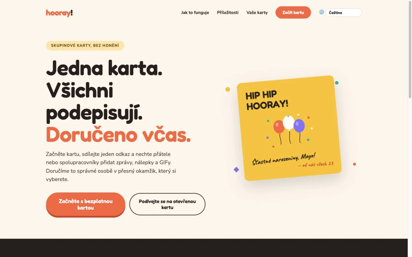 Hooray — Skupinové přání (cs)