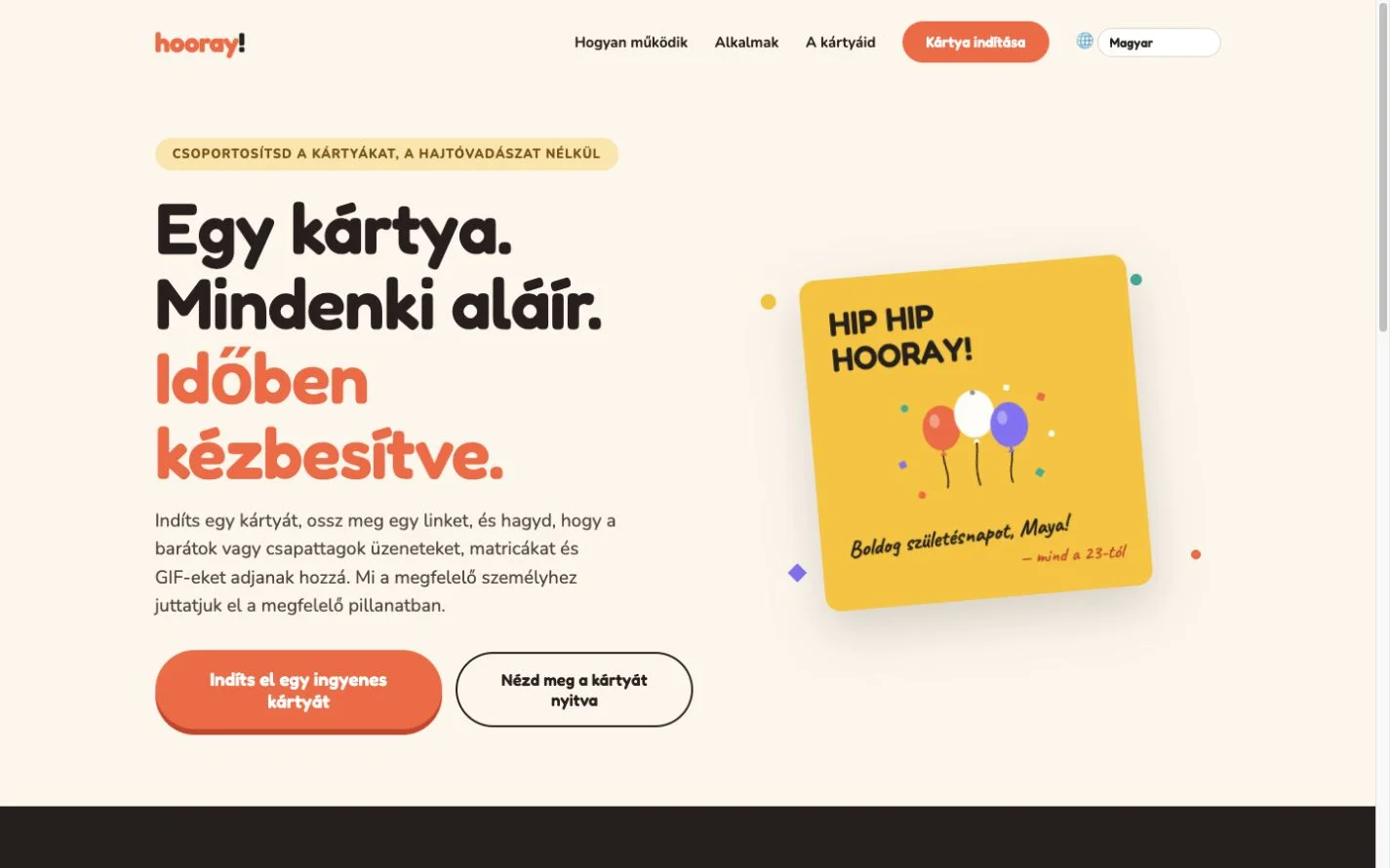 Hooray — Közös üdvözlőlap (hu)