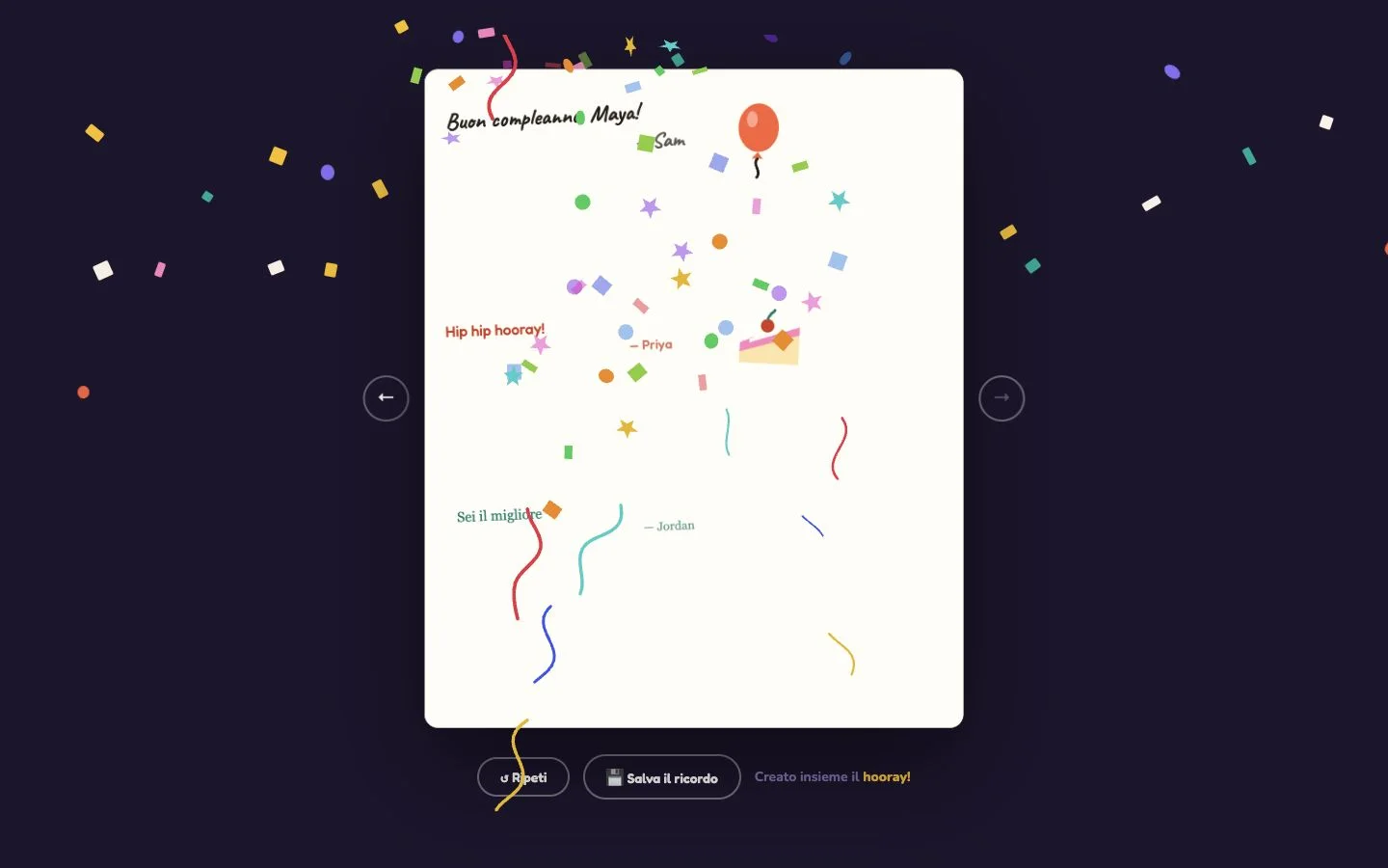 Hooray — Il biglietto completato (it)