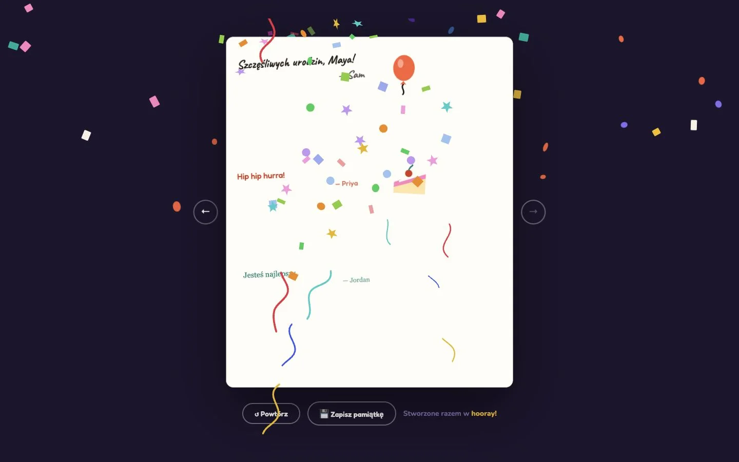 Hooray — Gotowa kartka (pl)