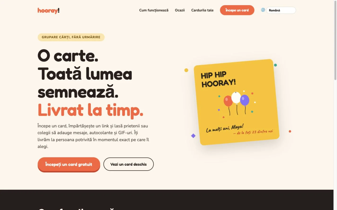 Hooray — O felicitare de grup (ro)