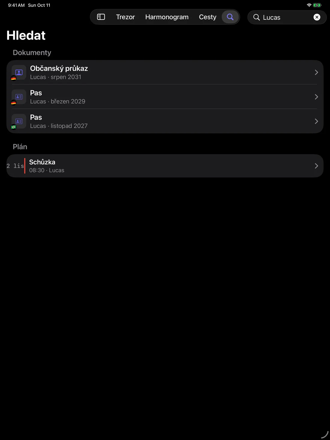 Kinfold — Najděte a pokračujte. · iPad (cs)