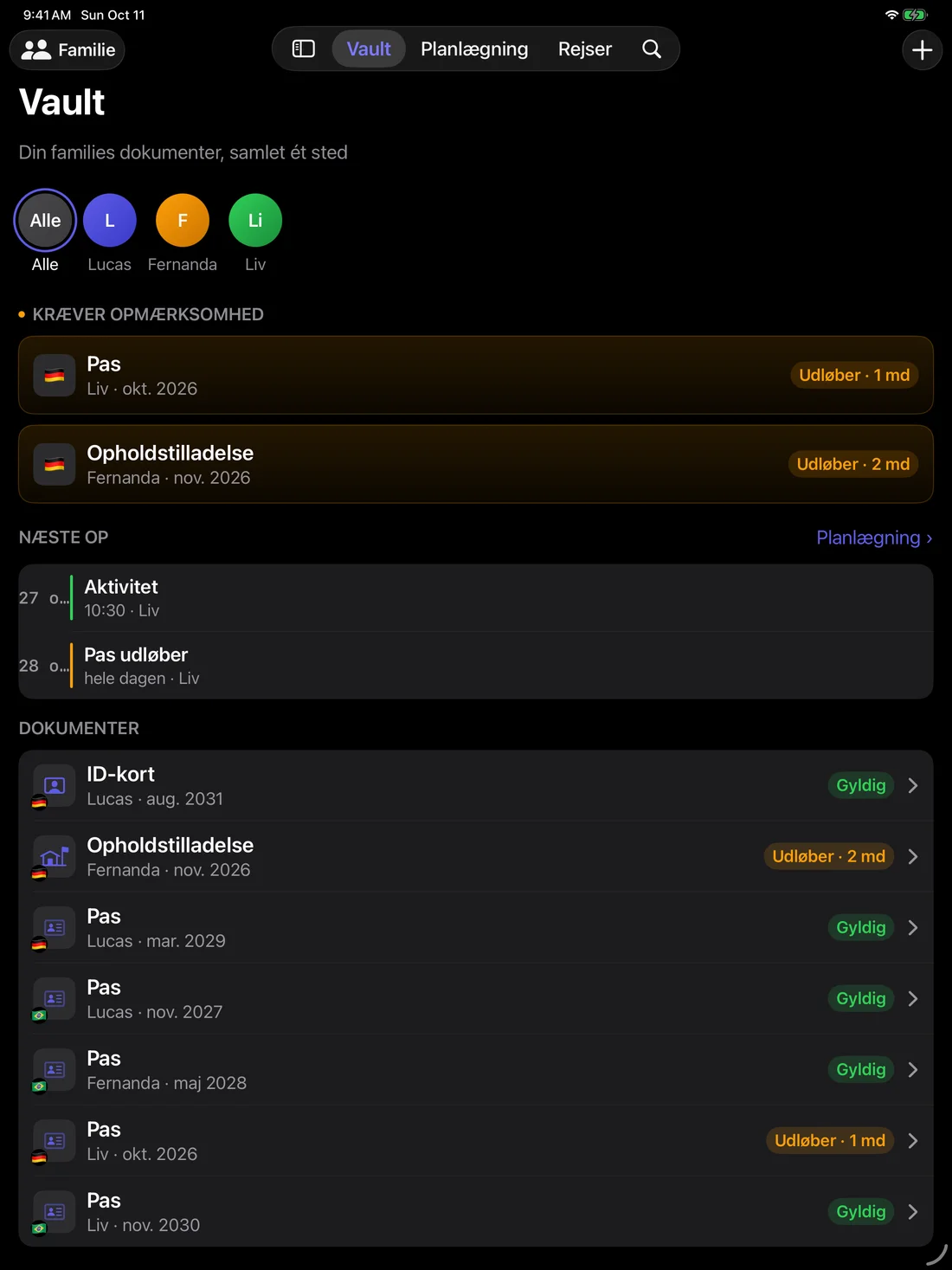 Kinfold on iPad — da