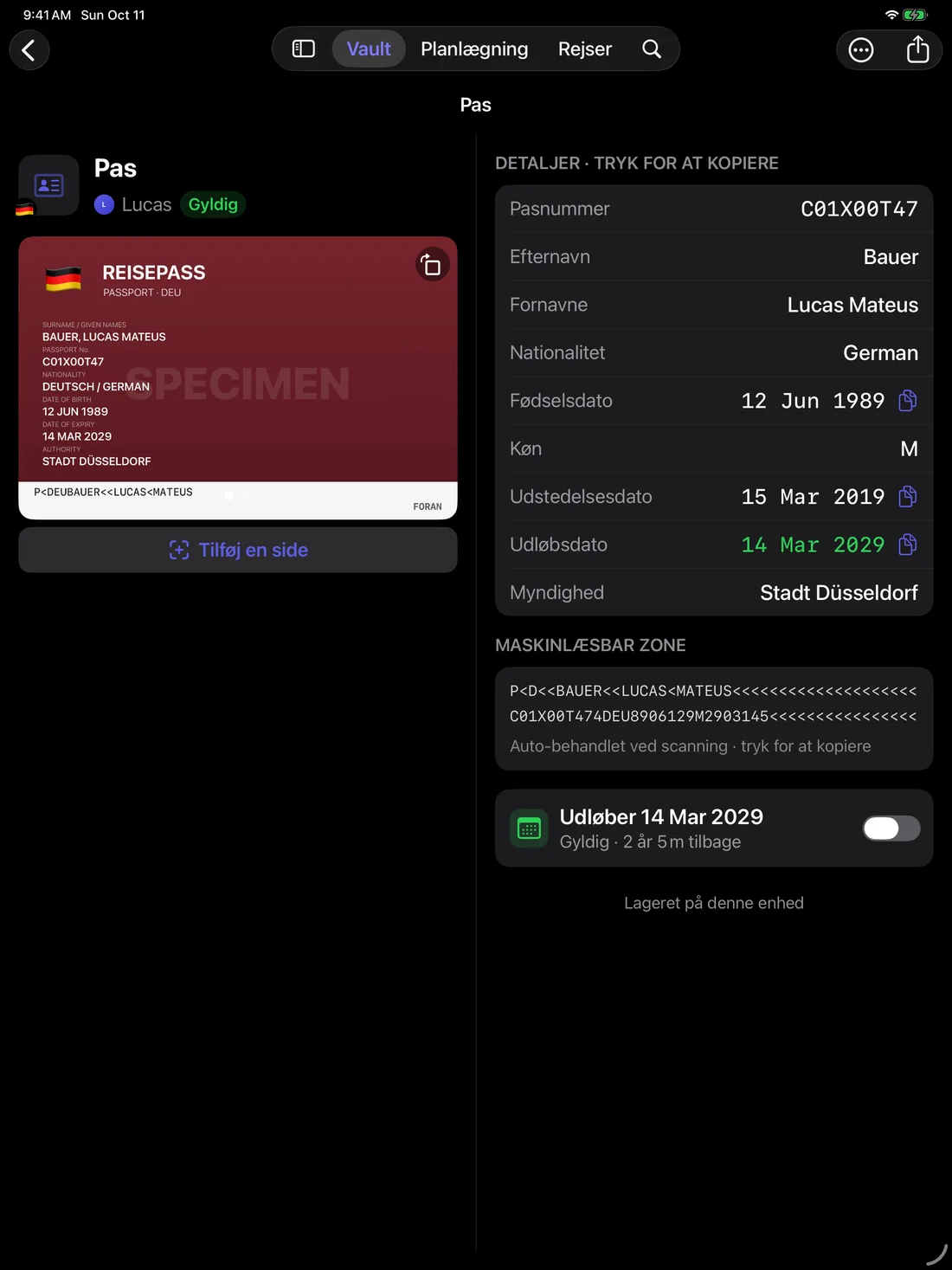 Kinfold — Detaljer med ét tryk. · iPad (da)