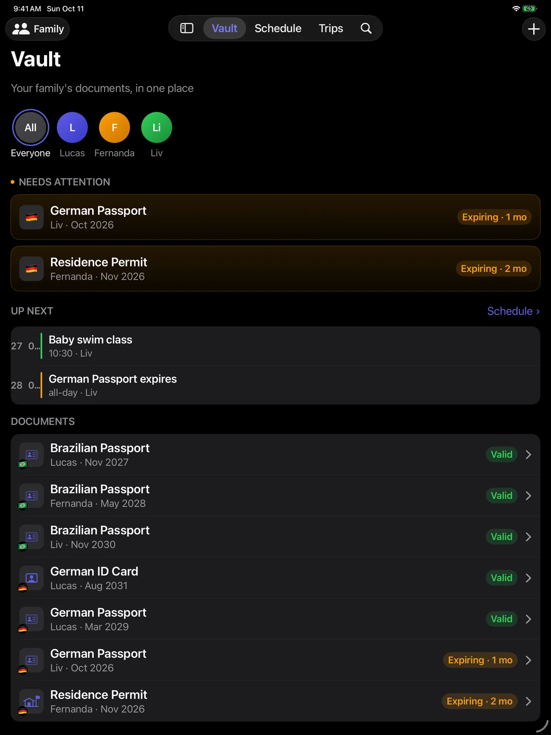 Kinfold on iPad — en-IN