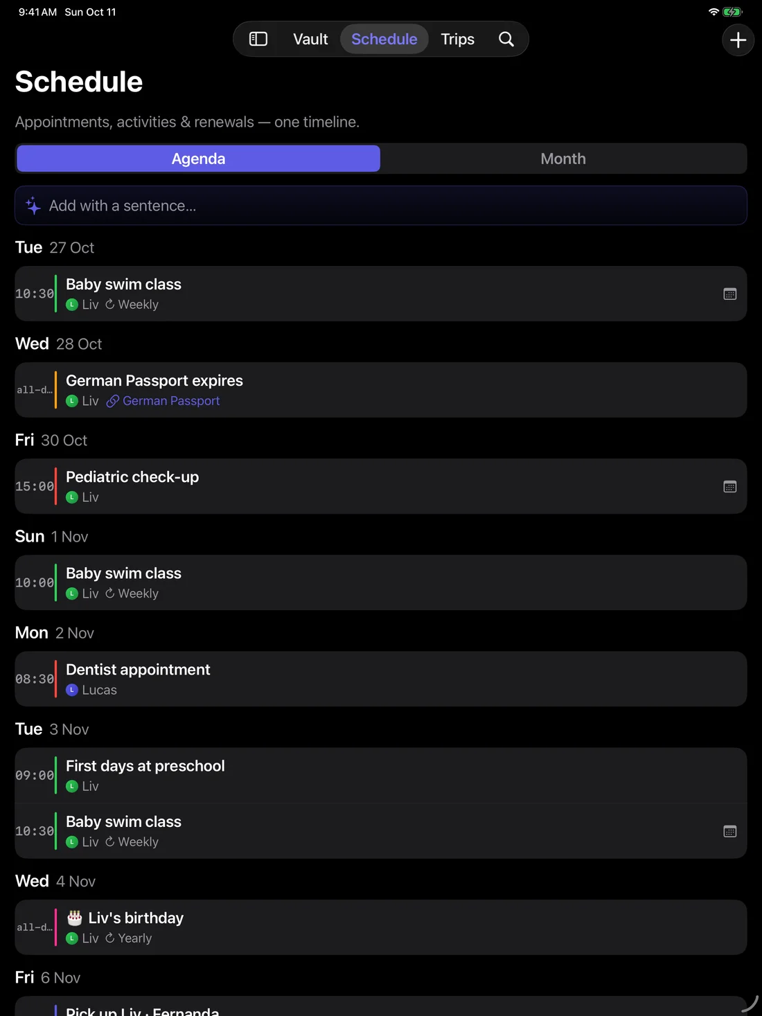 Kinfold — Keep the family on the same page. · iPad (en-IN)
