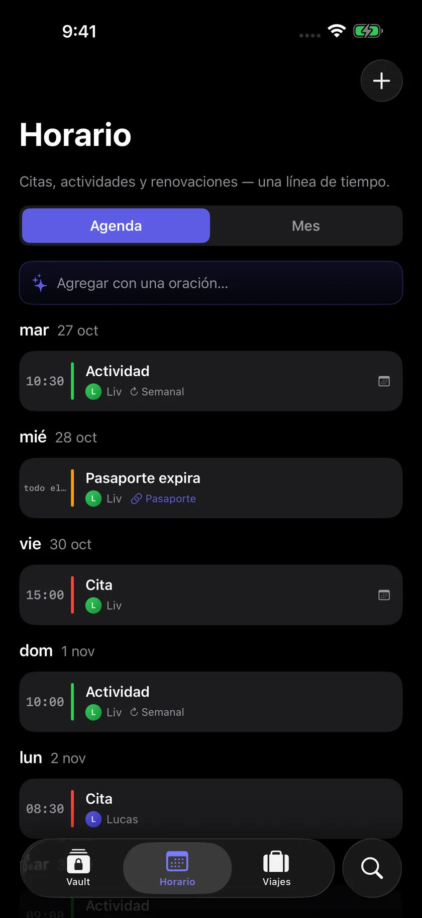Kinfold — Una agenda para la familia. (es-US)
