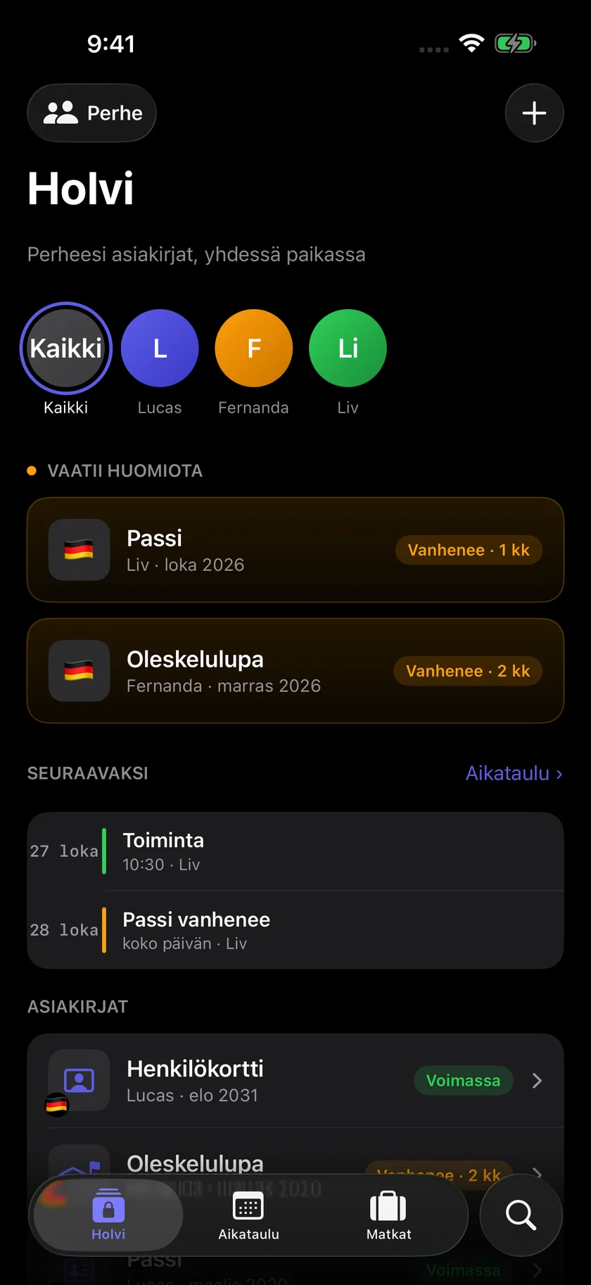 Kinfold — Perhe valmiina lähtöön. (fi)