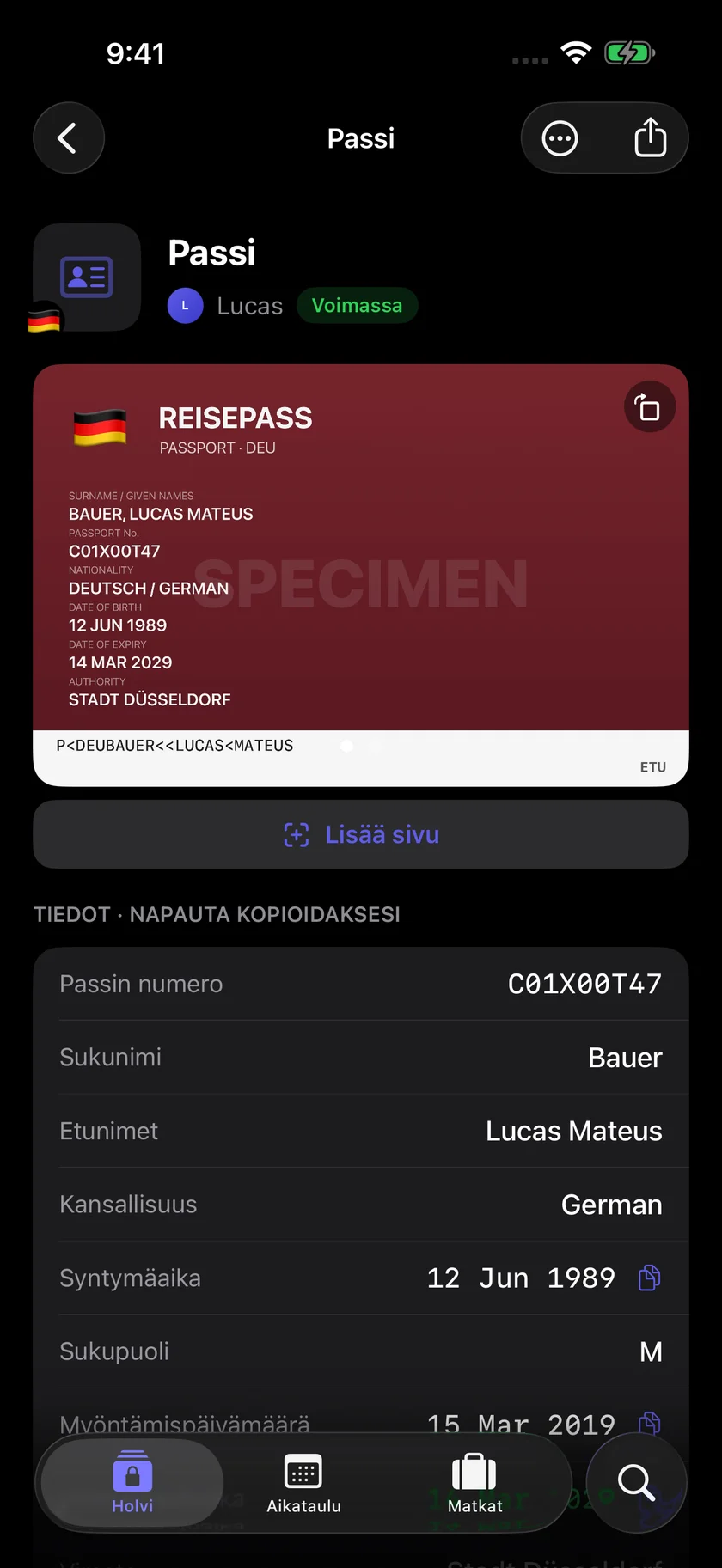 Kinfold — Tiedot yhdellä napautuksella. (fi)