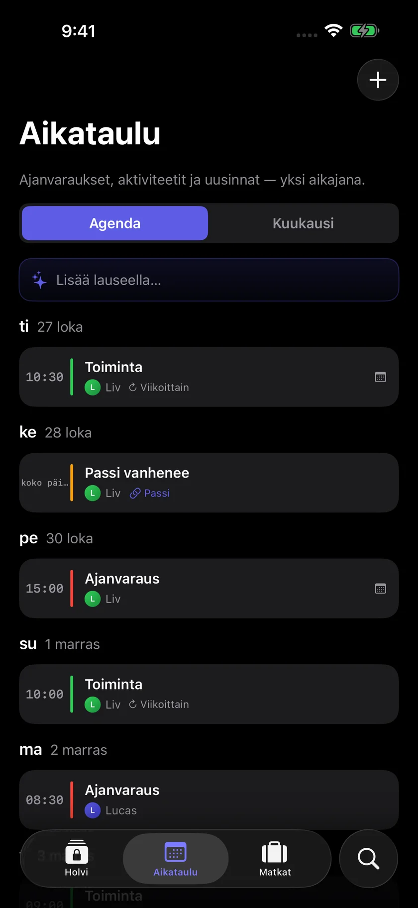 Kinfold — Perheen yhteinen aikataulu. (fi)