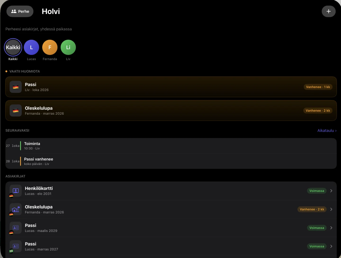 Kinfold on Apple Vision Pro — fi