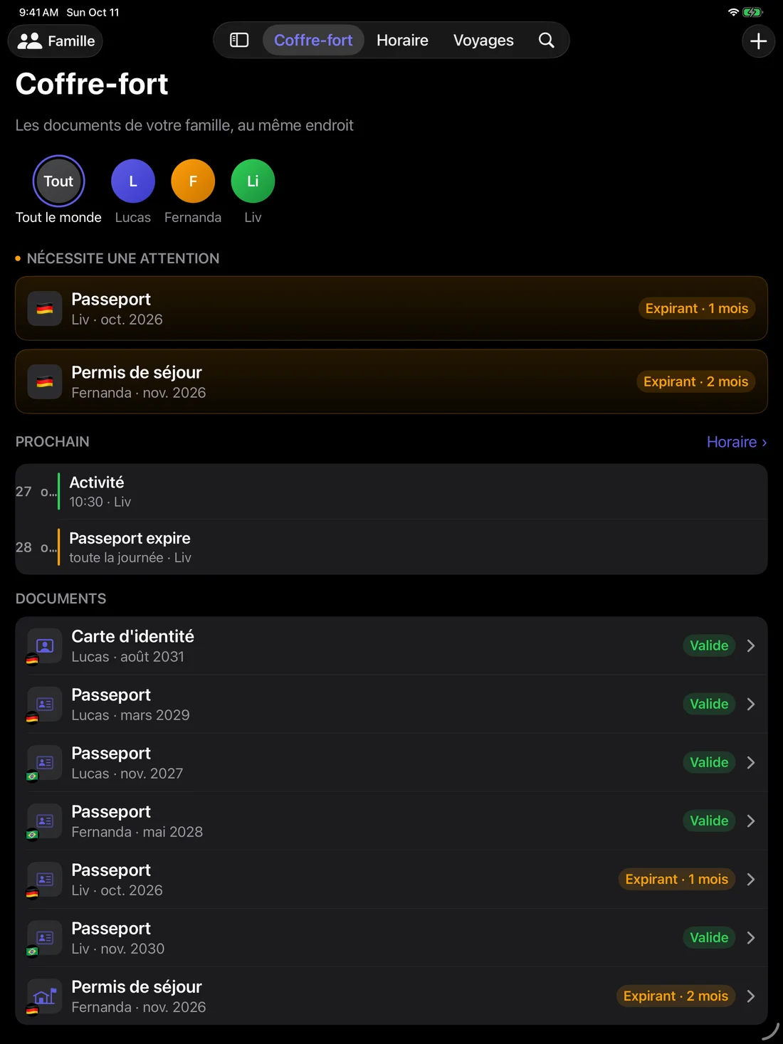 Kinfold on iPad — fr-CA
