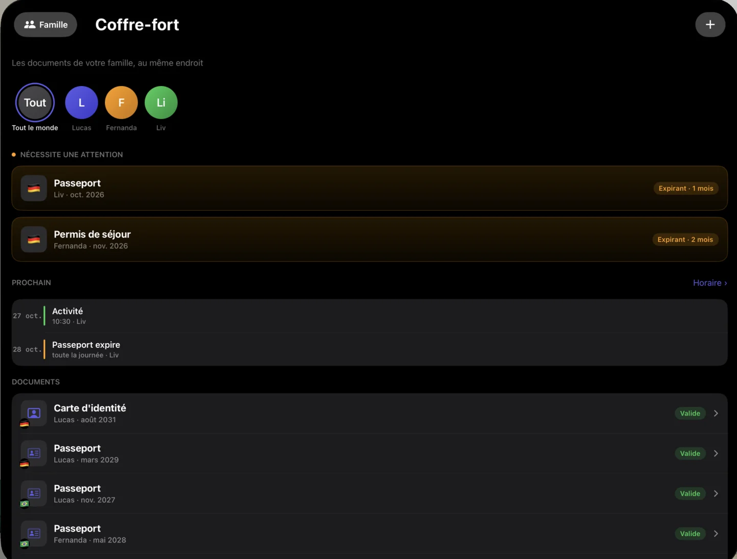 Kinfold on Apple Vision Pro — fr-CA