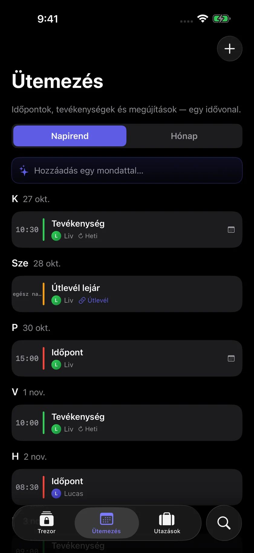 Kinfold — Egy közös családi naptár. (hu)