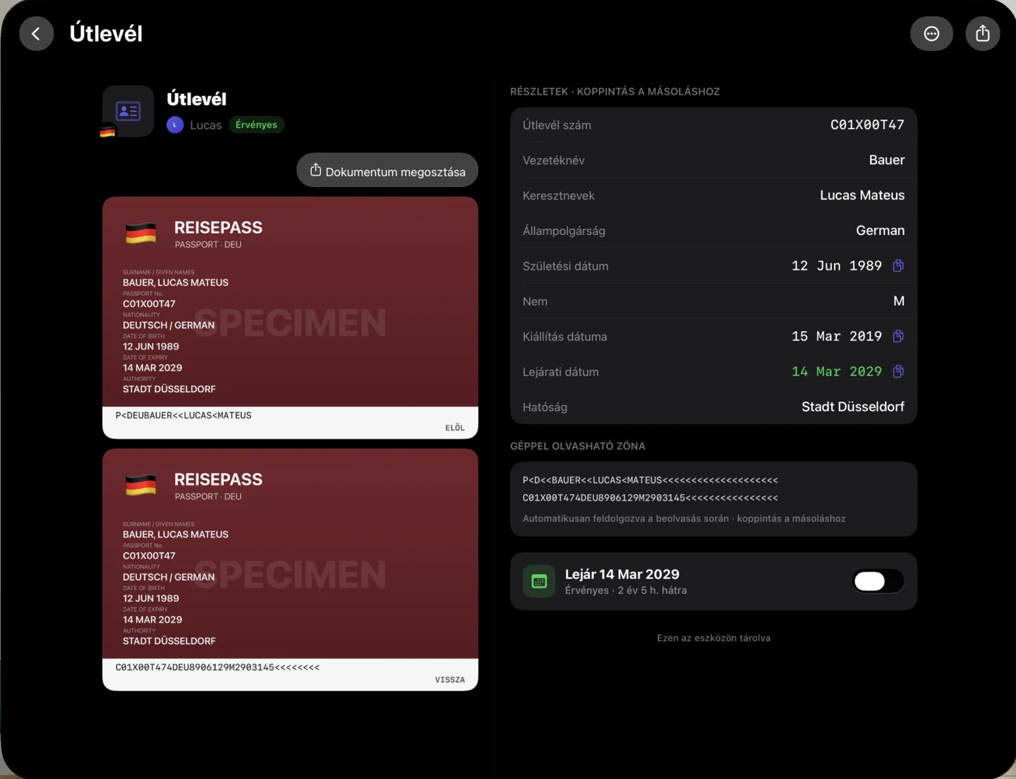 Kinfold — Adatok egy koppintással. · Apple Vision Pro (hu)