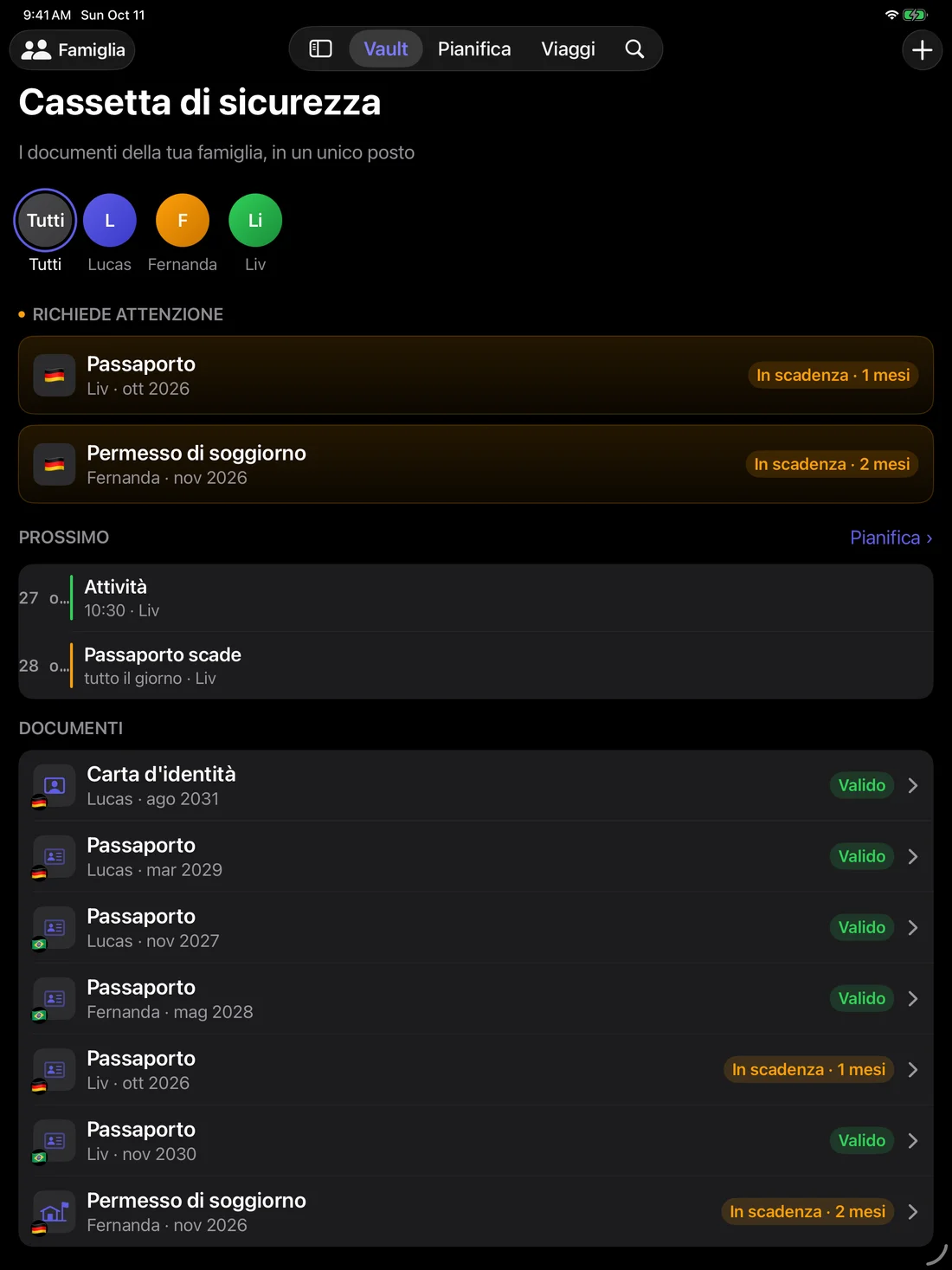 Kinfold on iPad — it