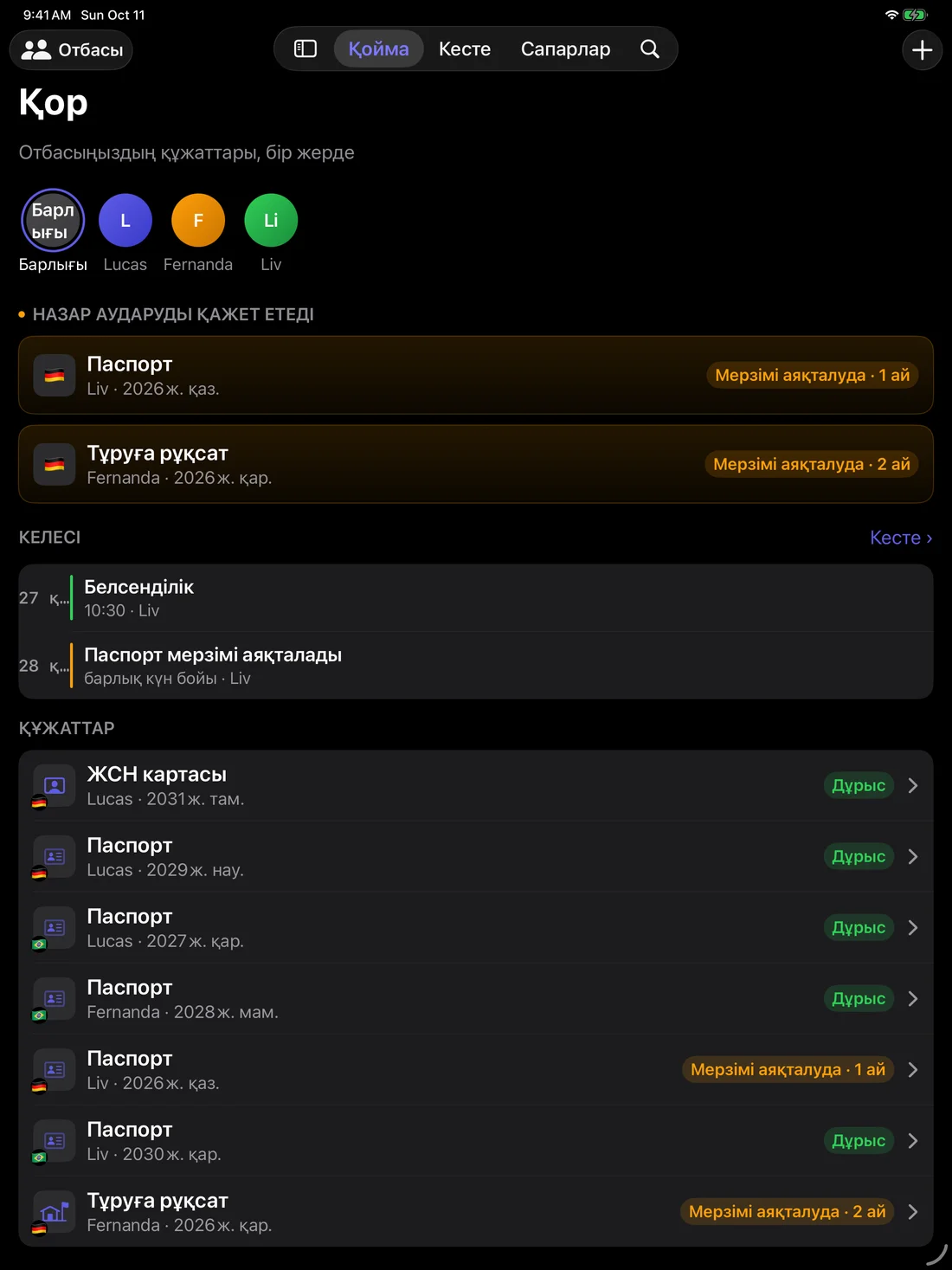 Kinfold on iPad — kk