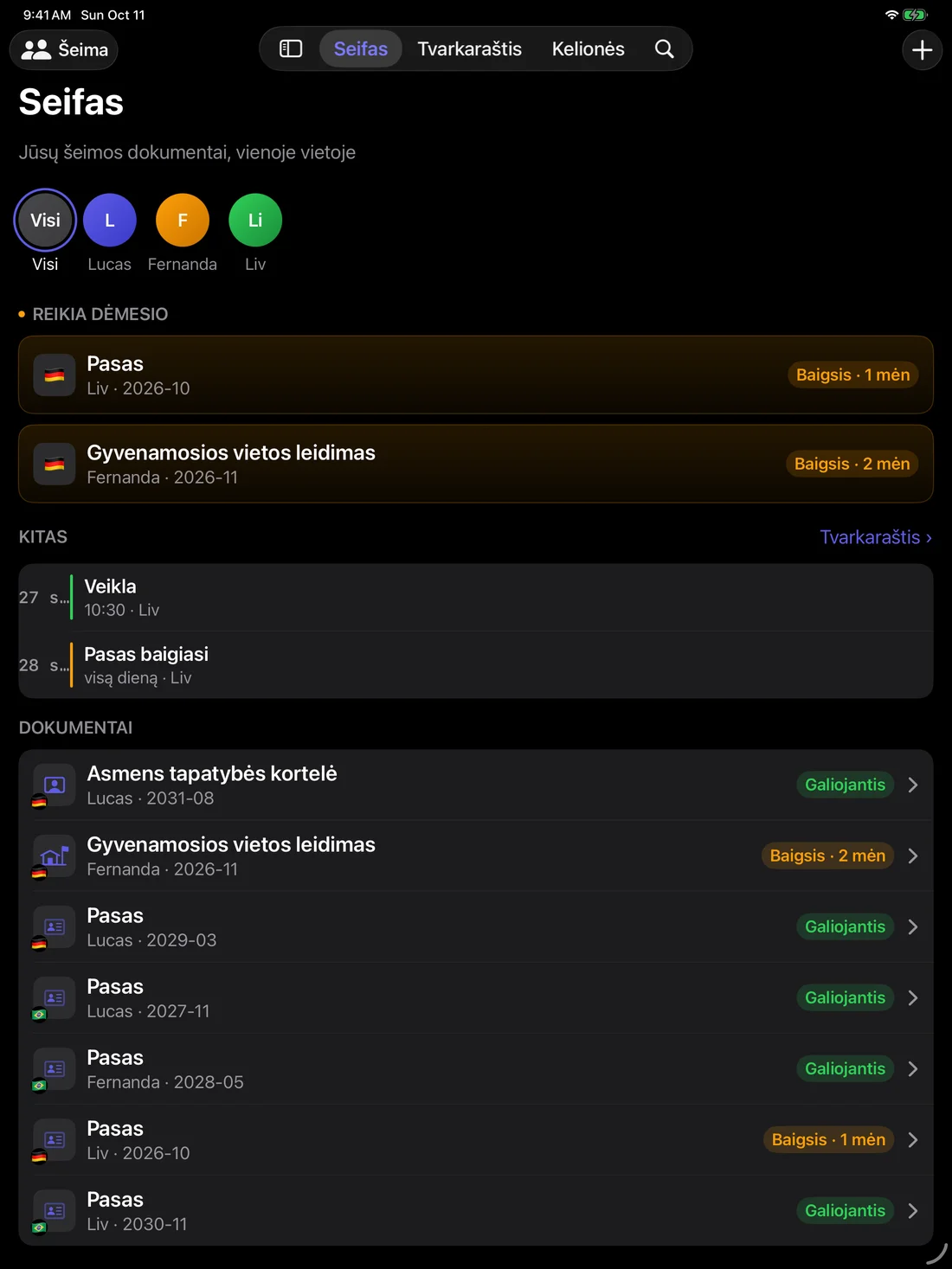 Kinfold on iPad — lt