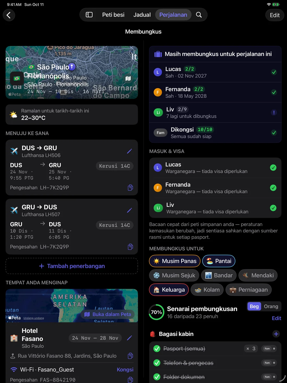 Kinfold — Setiap perjalanan. Pelan jelas. · iPad (ms)
