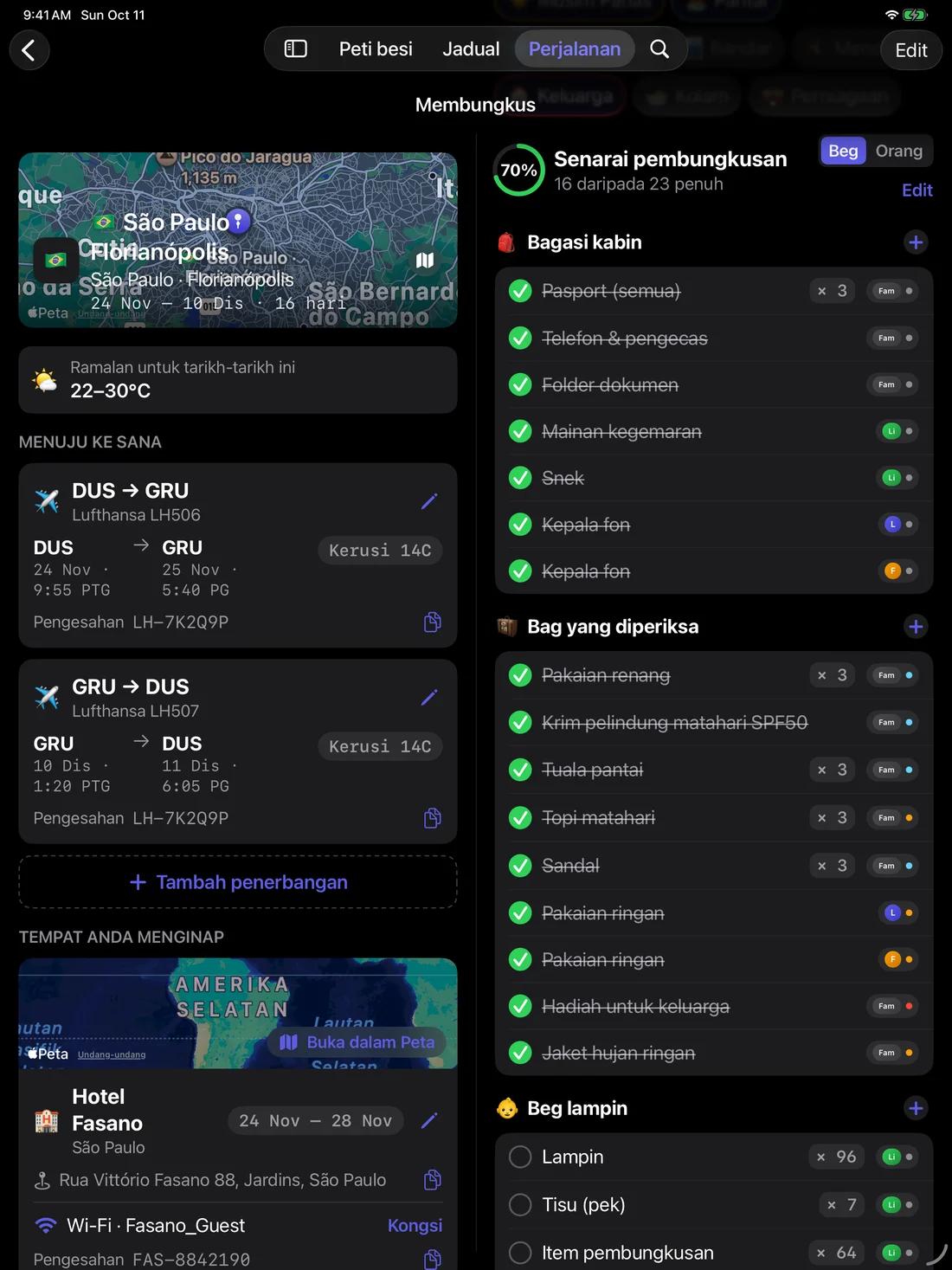 Kinfold — Kemas beg untuk semua. · iPad (ms)