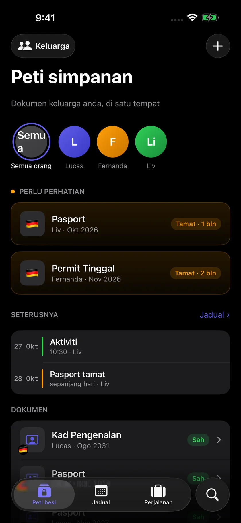 Kinfold — Keluarga sedia berangkat. (ms)