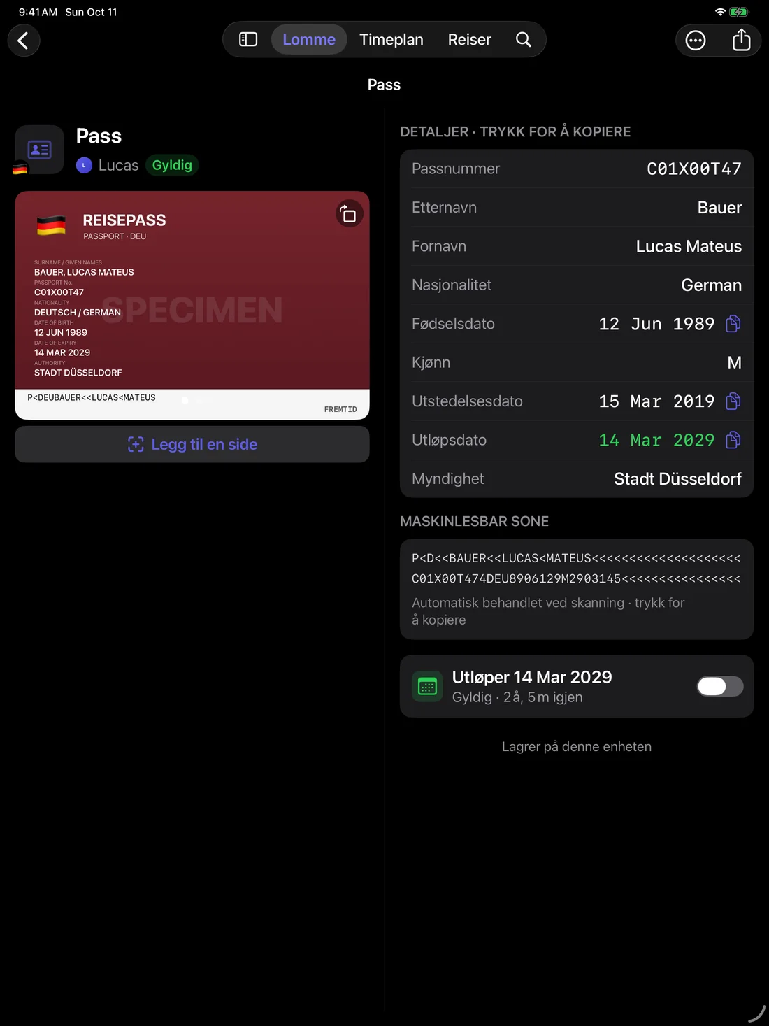 Kinfold — Detaljer med ett trykk. · iPad (nb)