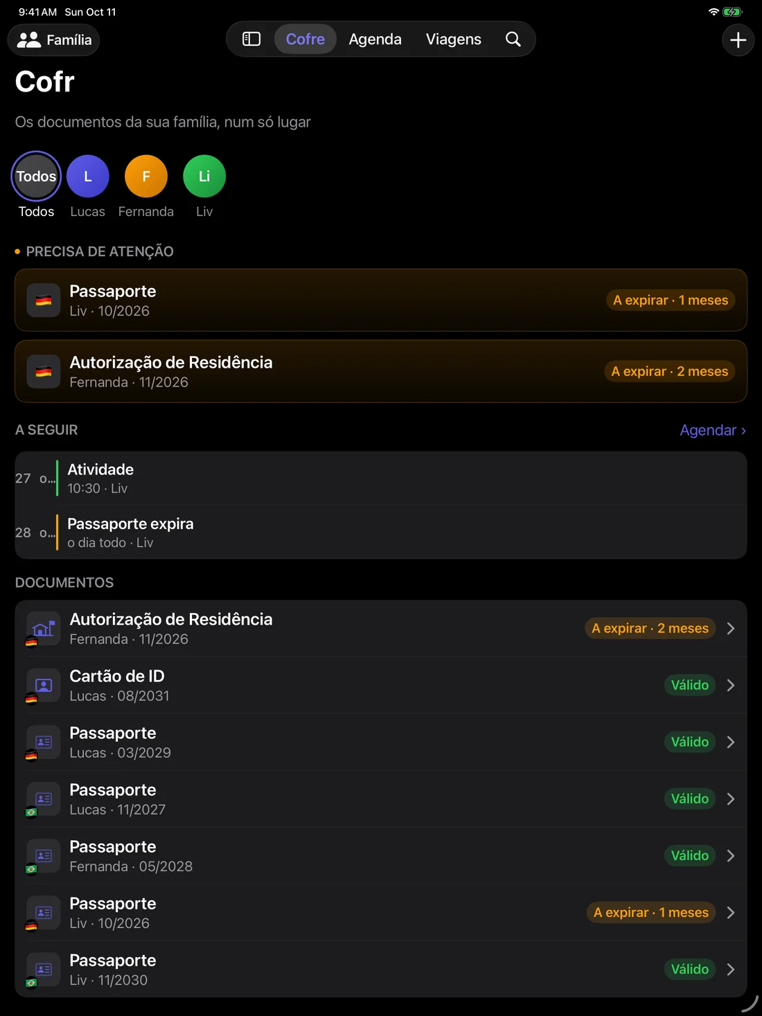Kinfold on iPad — pt-PT