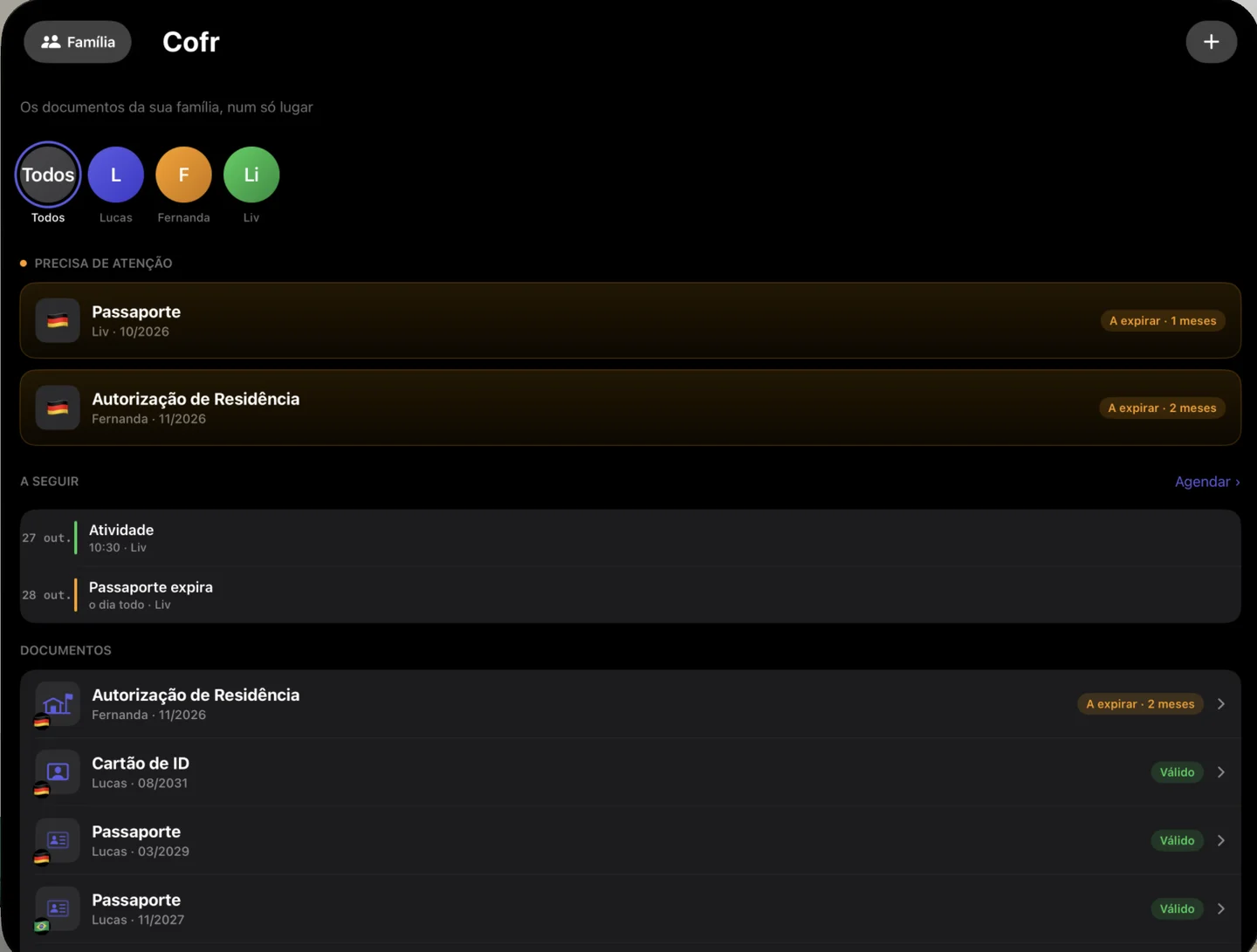 Kinfold on Apple Vision Pro — pt-PT