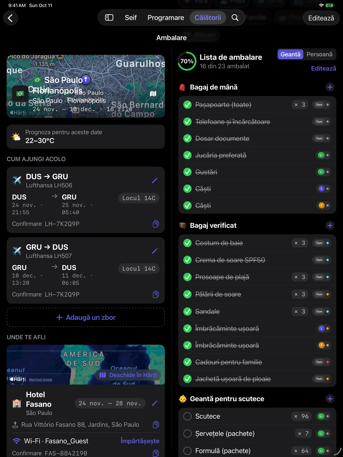 Kinfold — Faceți bagajele pentru toți. · iPad (ro)