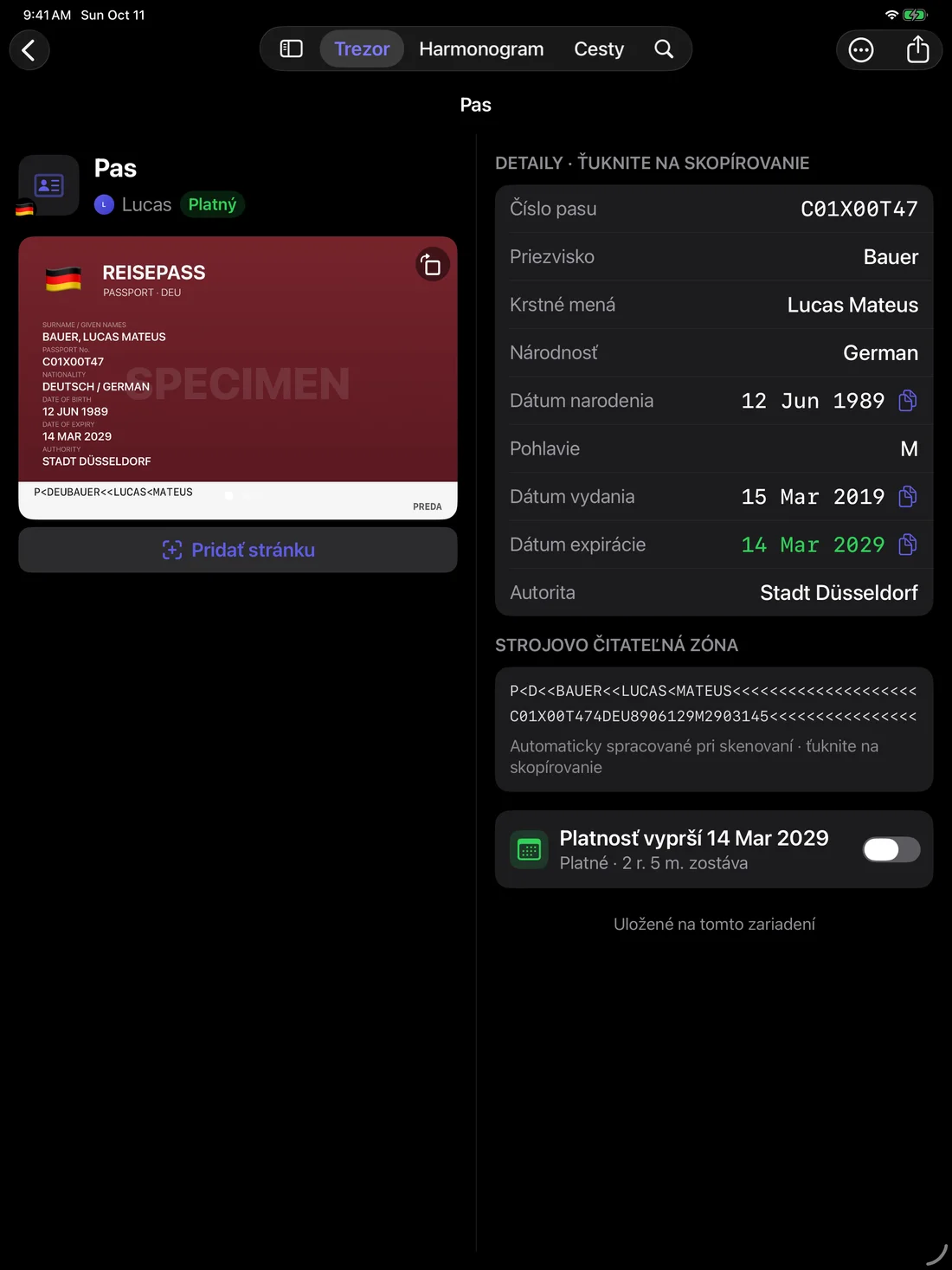 Kinfold — Údaje jedným ťuknutím. · iPad (sk)